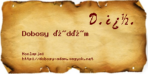 Dobosy Ádám névjegykártya
