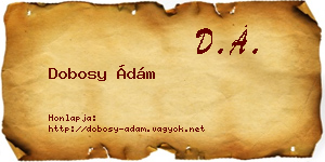 Dobosy Ádám névjegykártya
